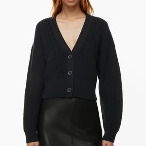 Aritzia babaton canberra cardigan size medium black